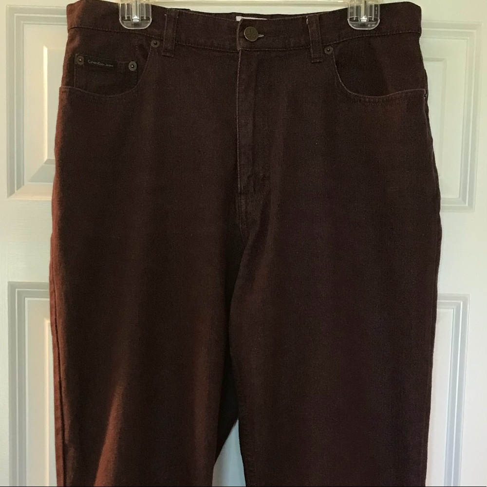 Burgundy Calvin Klein Straight Leg Jeans